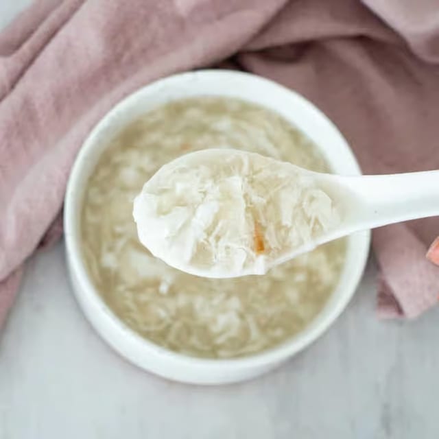 Crab Meat Fish Maw Soup.